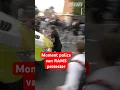 Moment police riot van RAMS protester