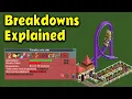 How do ride breakdowns work in RollerCoaster Tycoon 2 Classic