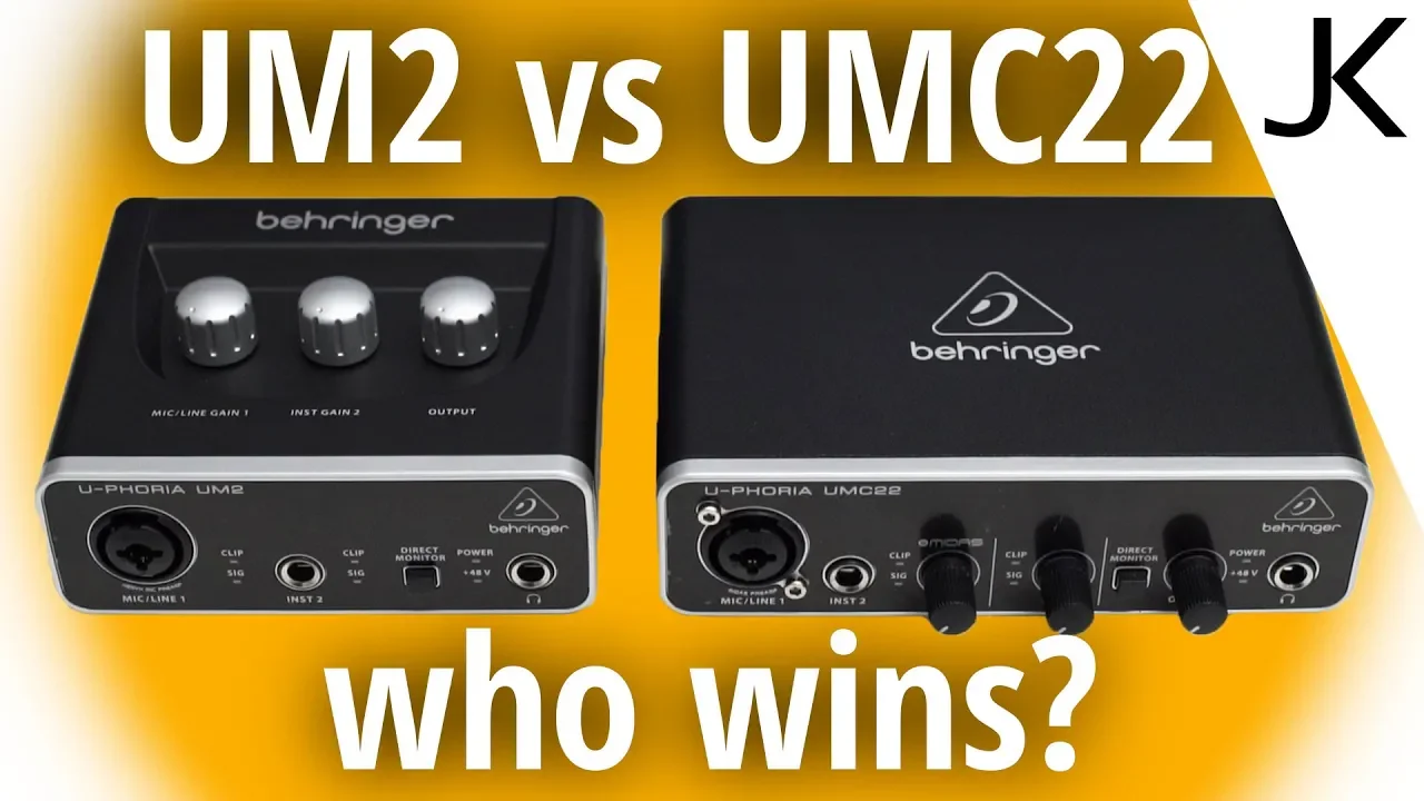 Outline Video Behringer UM2 vs UMC22 - Which one is right for you?
