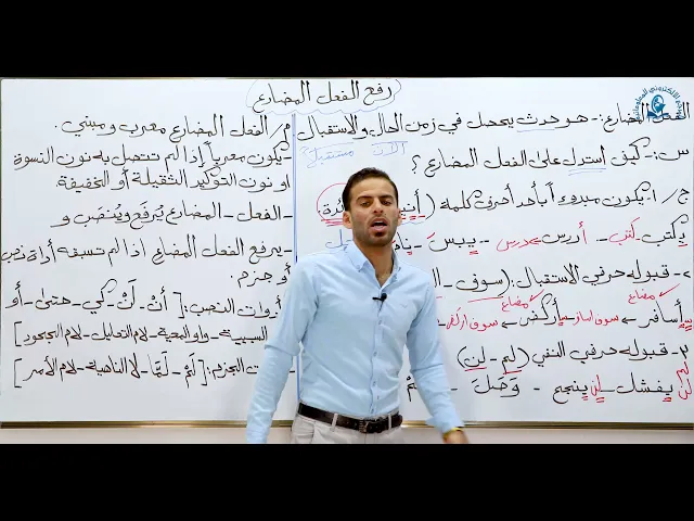 ⁣مادة اللغة العربية للصف الرابع الاعدادي : الفعل المضارع