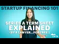 Startup term sheet explained by a lawyer for free Part 1 Offering Terms Startup funding 101