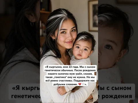 Я кыргызка, мне 23 года. Мы с сыном генетически обычные. После рождения нашего сыночка муж ушёл,