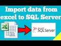 Import data from excel to SQL server table