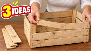 Look What I Made from Old Wooden Crates! 😍 3 DIY Ideas | ASMR