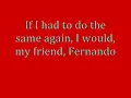 ABBA Fernando with lyrics