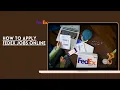 How To Apply For Fedex Jobs Online