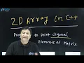 C Program to Print the Diagonal Element of Matrix Hindi