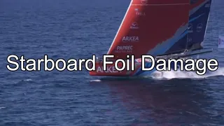 MORE FOIL DAMAGE Vendee Globe Report #36 ARKEA PAPREC Hits UFO