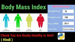 Python Project BMI Calculator How to Calculate Body Mass Index Python Programming Tutorial