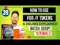 Batch Programming - Windows Batch Script Tokens Delims