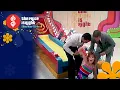 Blooper Bob Barker Helps Holly Hallstrom When She Trips During SUPER BALL - The Price Is Right 1982