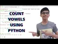 How to count vowels using python - Python Tutorial