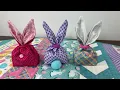 Adorable EASTER BUNNY TREAT BAG Tutorial Easy fast Fun 3 wide 2 deep and 7 tall