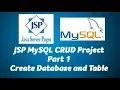 Create Database and Table - JSP MySQL CRUD Project-Part 1