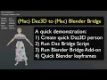 MacOS Daz Studio to Blender Bridge Demo