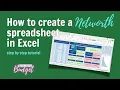 Create Your Own Net Worth Spreadsheet in Excel Step-by-Step Tutorial