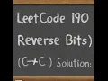LEETCODE 190 reverse bits bitwise operations