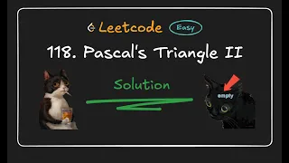 119 Pascal s Triangle II - solution Typescript