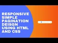 Responsive Simple Pagination Design Using HTML And CSS Code Mark