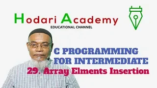 C Programming for Intermediate 29 Array Elements Insertion