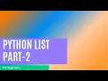 Python List Part-2 List Comprehension