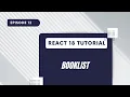 React 18 Tutorial - Booklist