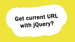 Get current URL with jQuery