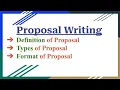 Proposal Writing In Writing How to Write a Proposal
