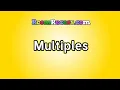 Multiples eLearning Math Lesson for Kids