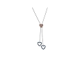 0 705ctw Blue and Champagne Diamond Hearts Necklace