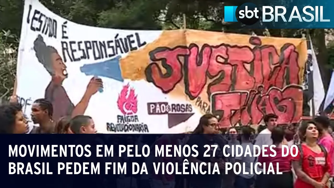 Atos pelo Brasil pedem fim da violência policial | SBT Brasil (24/08/23)