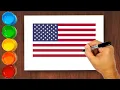 How to Draw the USA Flag Step by Step Easy American Flag Drawing for Beginners