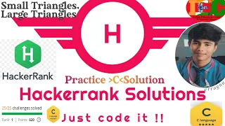 Hackerrank C Programming solutions Small Triangles Large Triangles