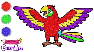 Colorful Parrot Step By Step Drawing | Easy Drawing For Kids