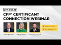 CFP Certificant Connection Webinar