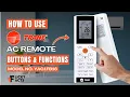 How to Use TRANE AC Remote Buttons Functions Model No YAC1FB16 Heat Pump Remote Guide