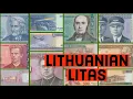 Bills Notes Banknotes of last issue of the Lithuanian Litas Lithuania Currency Before Euro