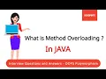 Interview questions and answers What Method Overloading is Java OOPS polymorphism example
