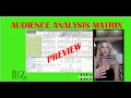 Preview to the Audience Analysis Planning Tool Discussion - BizDecoder