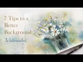 How to Paint Better Background Watercolor Floral Bouquet