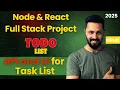MERN Stack To-Do Project in Hindi List Down Task List Full Stack Project Series