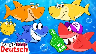Die Hai-Familie🦈| Finger Familienlied | Kinderlieder zum Mitsingen | @HooplaKidzDeutsch