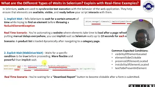 What are Different Waits in Selenium Page Synchronization Most Frequently Ask Selenium Questions
