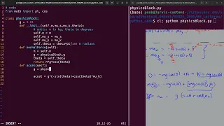 Solving problems with Python - Block sliding down slope physics problem