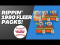 Rippin FIVE PACKS of 1990 Fleer Baseball Cards Junk Wax FOREVER See Which Stars of MLB We Pull