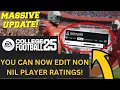 How To EDIT Non-NIL Player Ratings EA Sports College Football