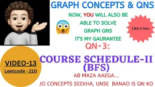 Course Schedule-II Apple Microsoft Amazon BFS Graph Concepts Qns - 13 Leetcode 210
