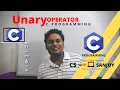 6 1 Unary Operators in C programming
