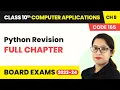 Python Revision - Full Chapter Explanation and Exercise Class 10 Computer Application Ch 8 CBSE