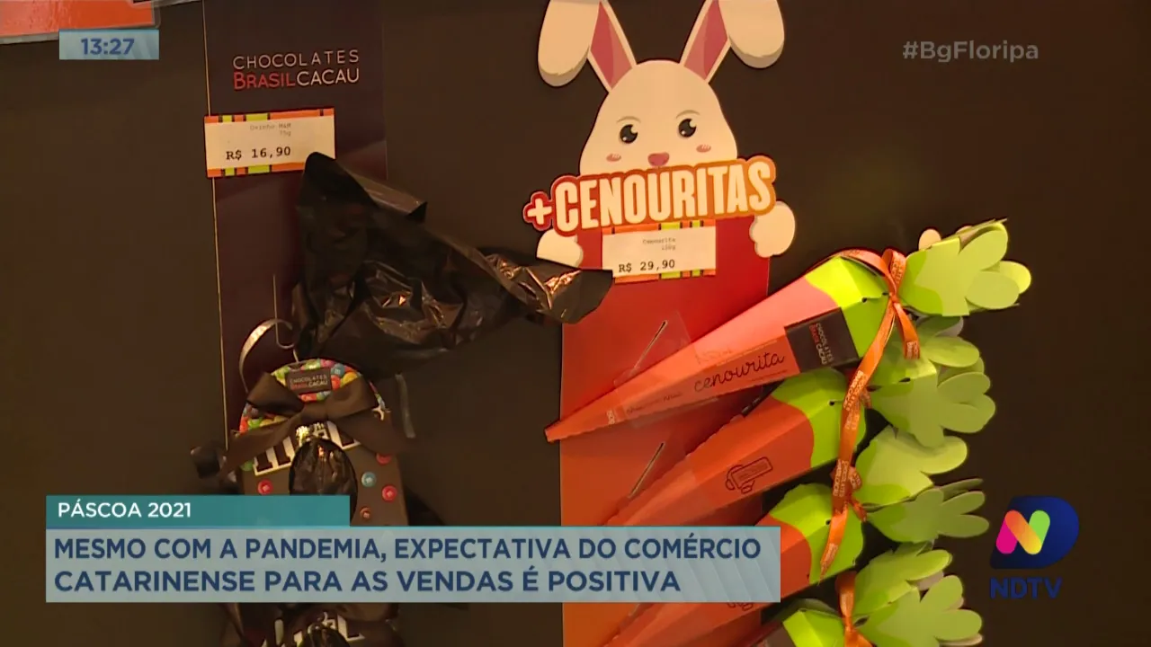 Páscoa: mesmo com a pandemia, expectativa do comércio catarinense para as vendas é positiva